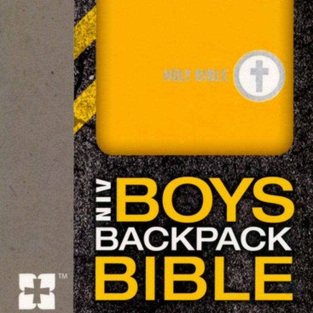 NIV Boys Backpack Bible, Compact, Imitation Leather - Brand New